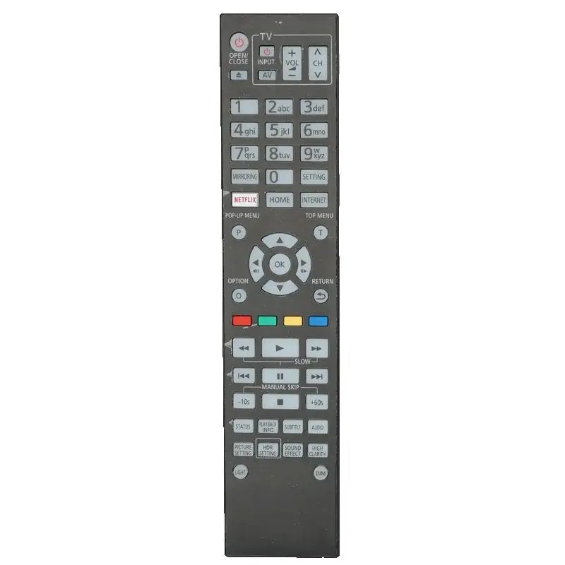 

N2QAYB000172 For Panasonic Remote Control Replacement With Netflix Button, For Panasonic Blu-Ray Disc Player DPUB9004 DPUB9000E