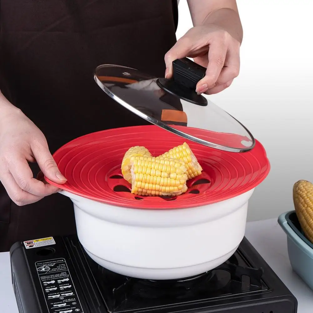 Anti-overflow Silicone Lid Silicone Pot Cover Spill Stopper Heat-resistant Pan Lid Universal Boil Over Guard Food Grade -free