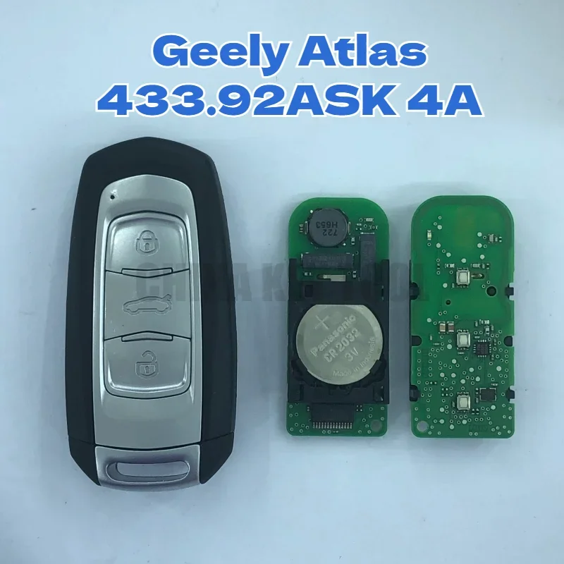 

Original OEM 433Mhz 4A Chip Smart Keyless Car Key For Geely Atlas