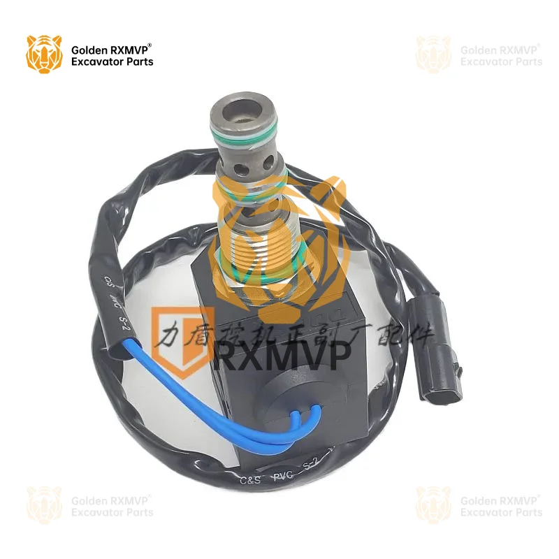 For Doosan Daewoo Dh Dx 150 215 225-5/7/9 Pilot Safety Lock Electromagnetic Valve Coil Valve Core Excavator Accessories