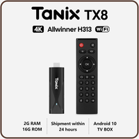  TANIX TX8 TV stick Android 10 TV Stick Allwinner H313 2GB 16GB 2.4G WIFI 4K MINI TV Dongle Smart TV Box