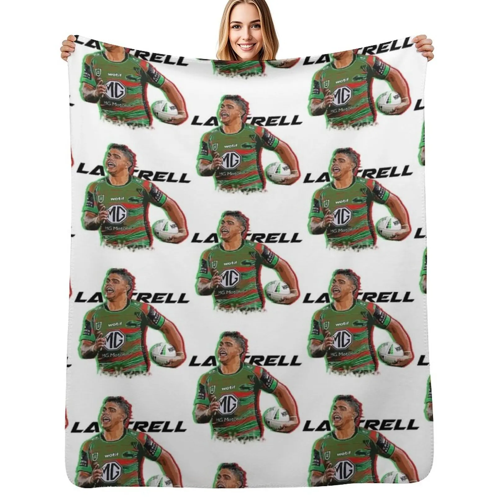 Latrell Mitchell (3) Throw Blanket Cozy Microfiber Throw Blanket for Home Bedroom