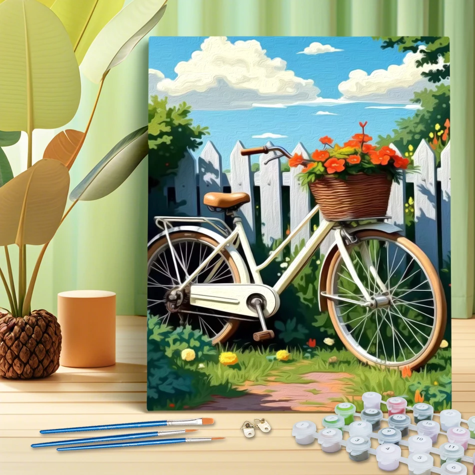 RUOPOTY الطلاء حسب عدد الكبار مؤطرة جدار الفن الحديث قماش الفن اللوحة المائية اللوحات الزيتية الرقمية على عدد جدار الفن #1