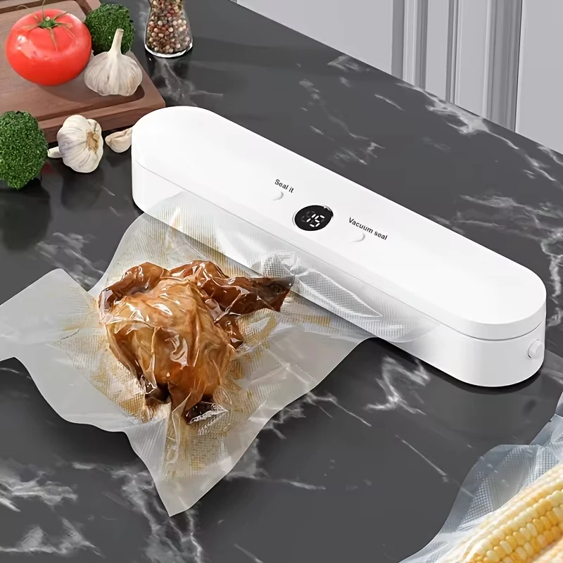 Xiaomi-Mijia Máquina Seladora a Vácuo Automática para Armazenamento de Alimentos, Máquina De Selagem, Sacos De Alimentos Saver, 220V, Novo Pacote, 10Pcs