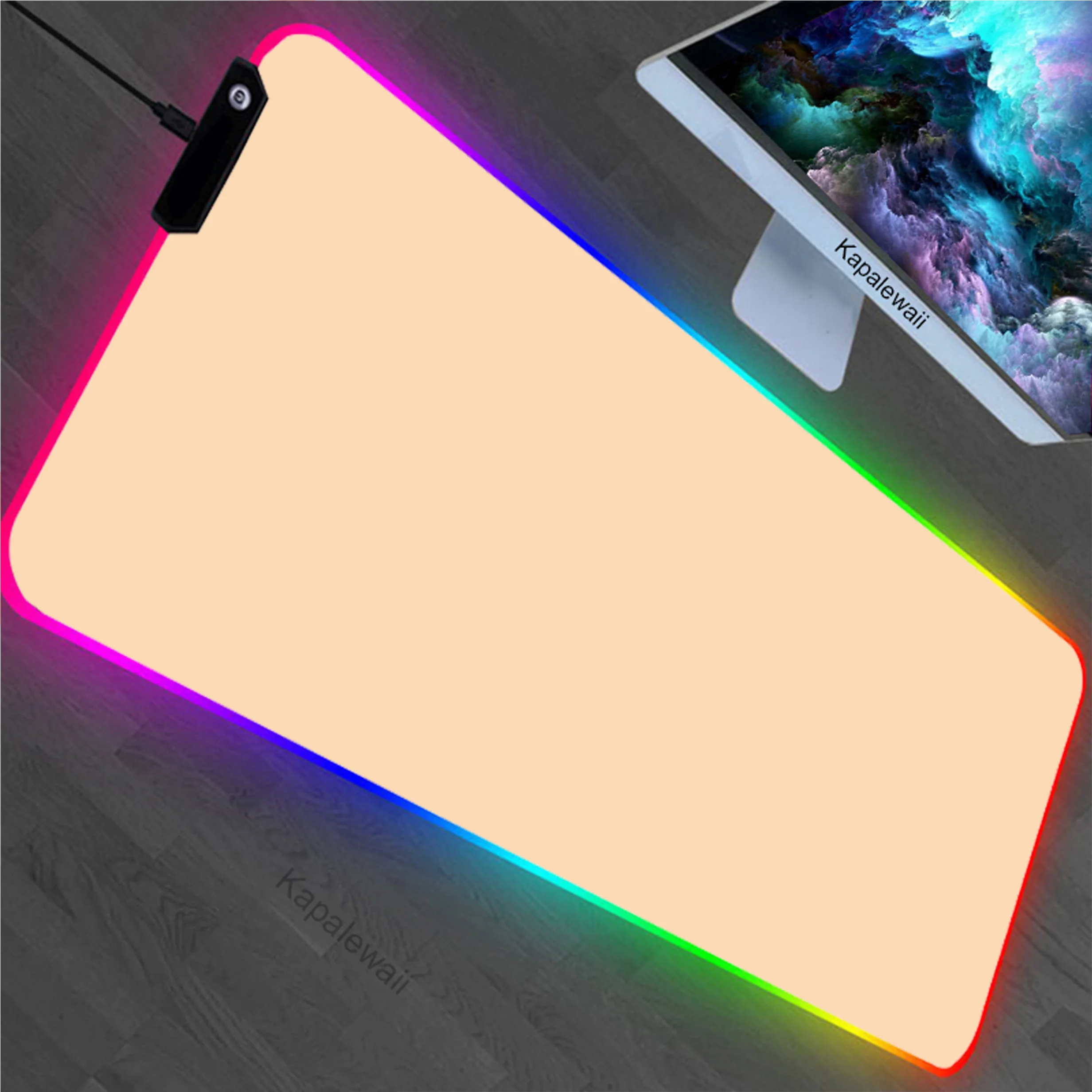 

Pure Color RGB Mouse Pad Gaming Mouse Mat Gamer XXL Locking Edge Large Mousepad Game Desk Pads Rubber Коврик Keyboard Mats