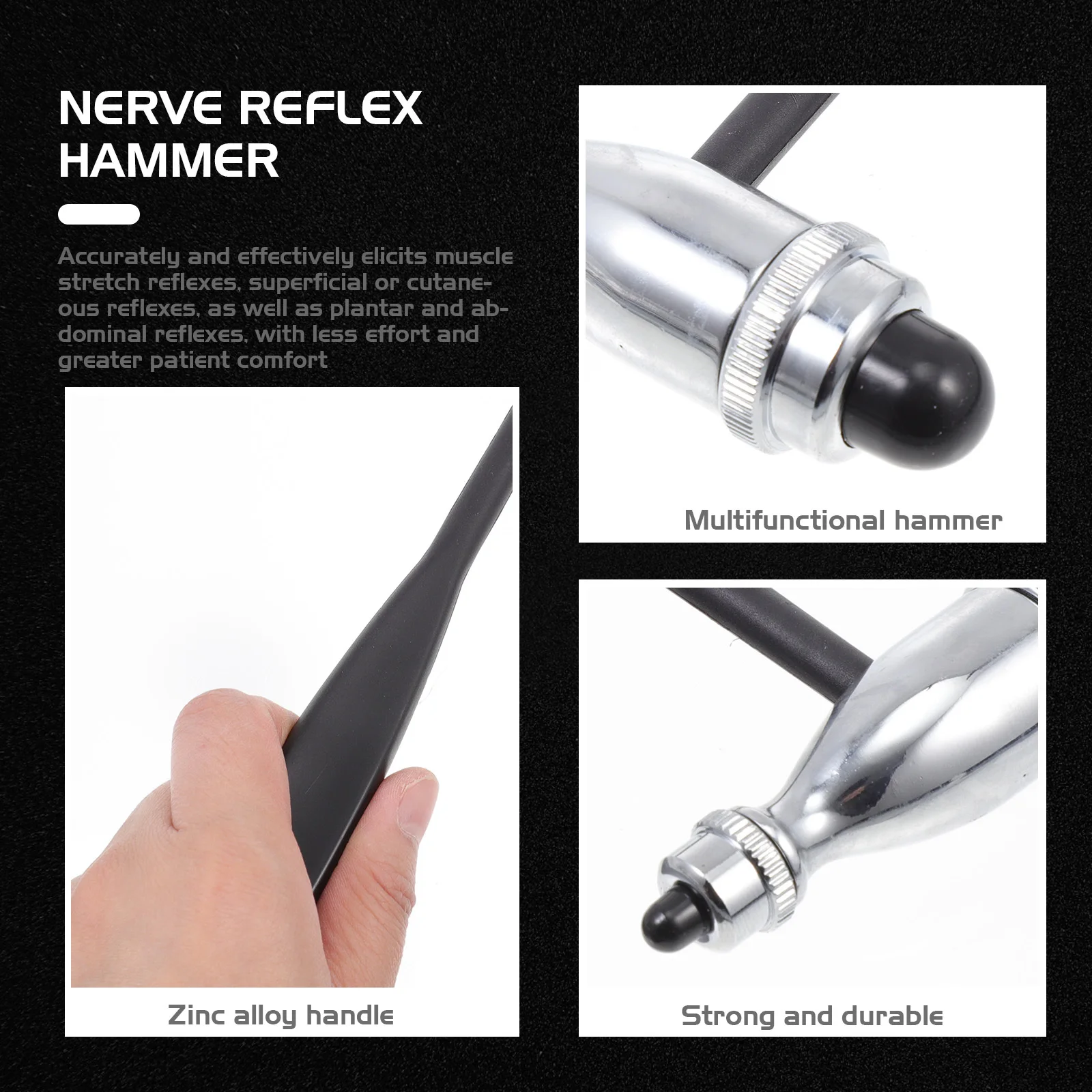 1개 신경 진단 망치 아연 합금 양면 반사 검사 도구 병원 가정용 교육 장비