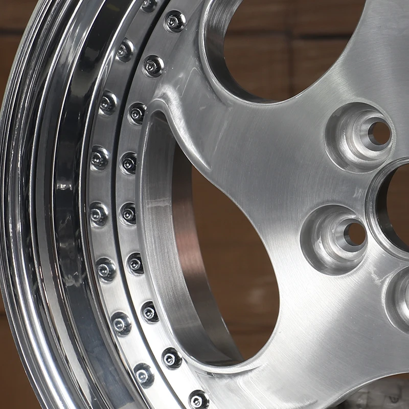 Piatto profondo 5x114.3 Ruote concave in lega di alluminio forgiato Doppio pezzo Spazzolato Finitura oro lucido Fuoristrada 30mm 20mm 4 Pezzi