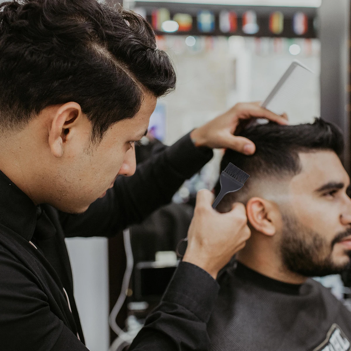 

12pcs Hair Dye Brushes Plastic Handle Soft Bristles Professional Home Use Hair Color Tint Keratin Treatment Salon Combs