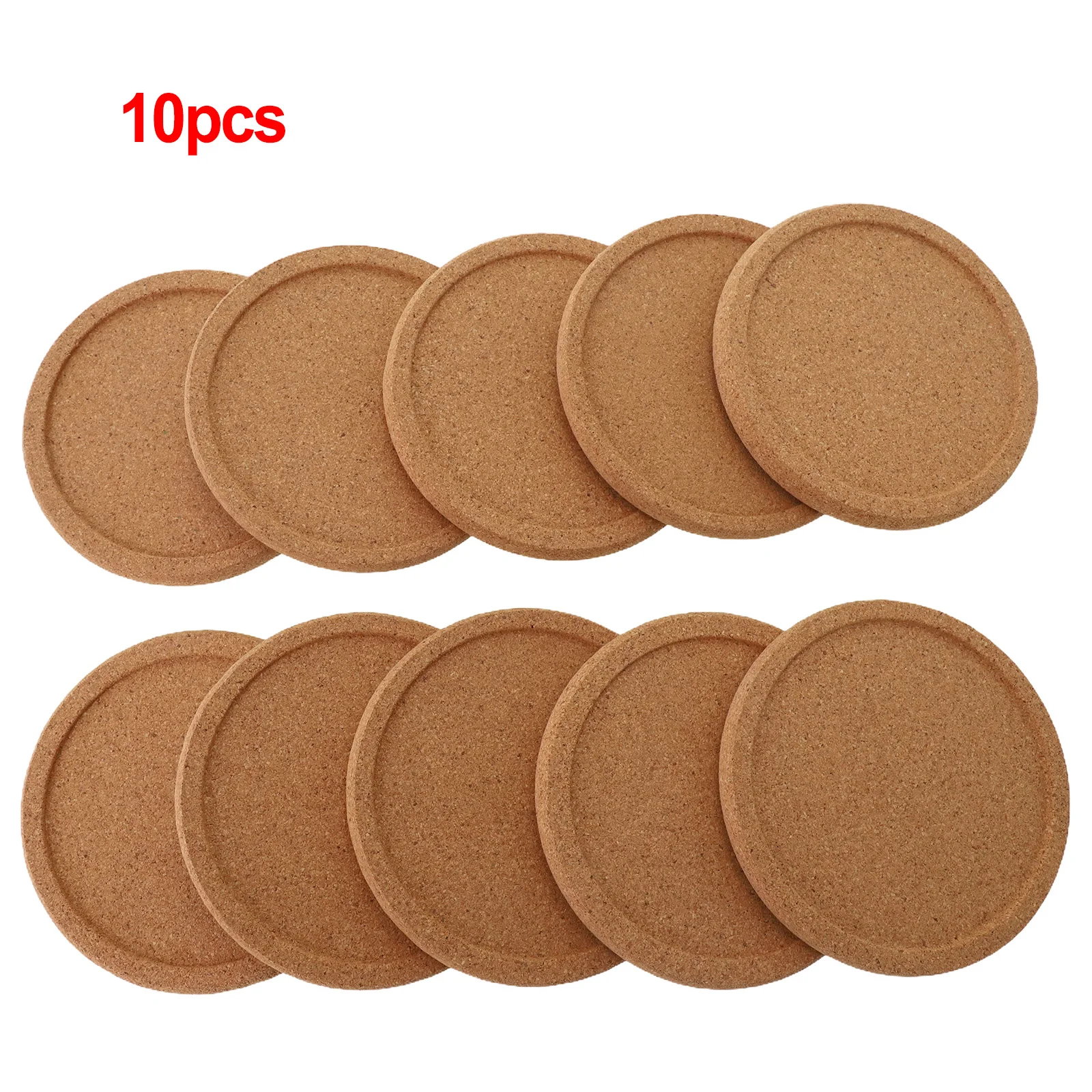 Drink Tea Pad Coasters Thick 1CM Natural Cork Non-Slip Outer Diameter 10CM 5/10/20x Coffee Cup Mat Versatile Use