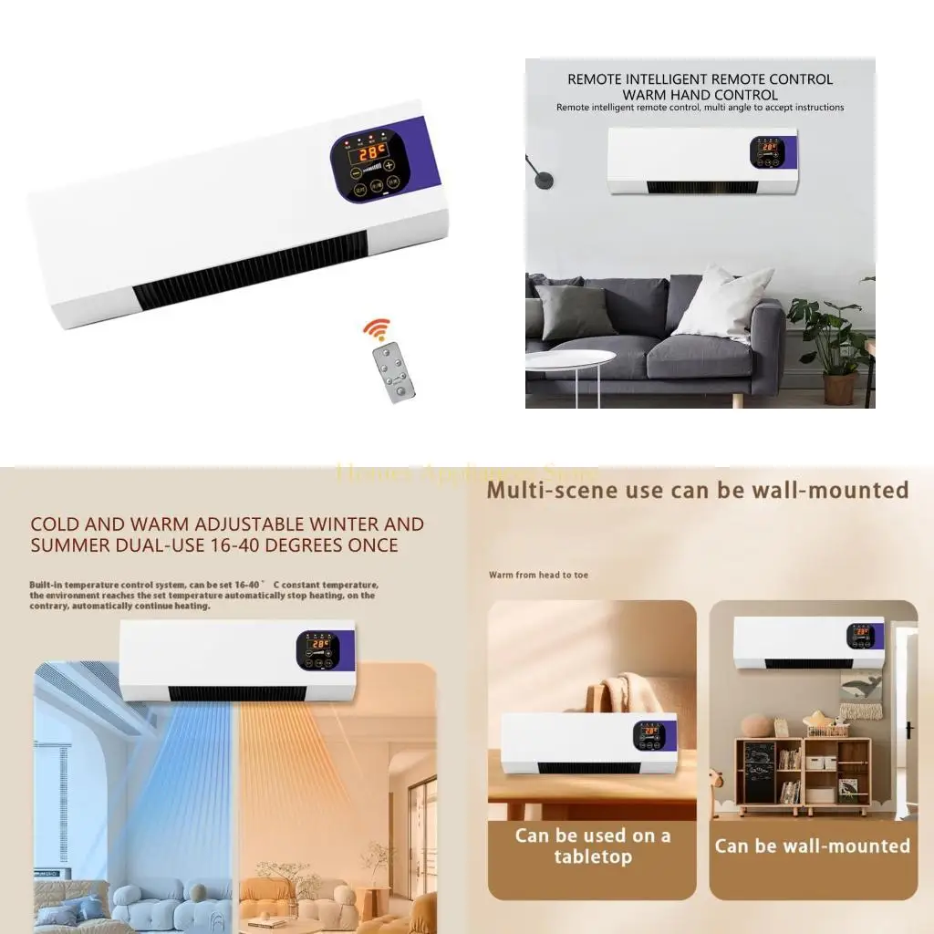 

D0AB Small Room Air Conditioner Cooling Fan Temperature Adjustable Wall Remote