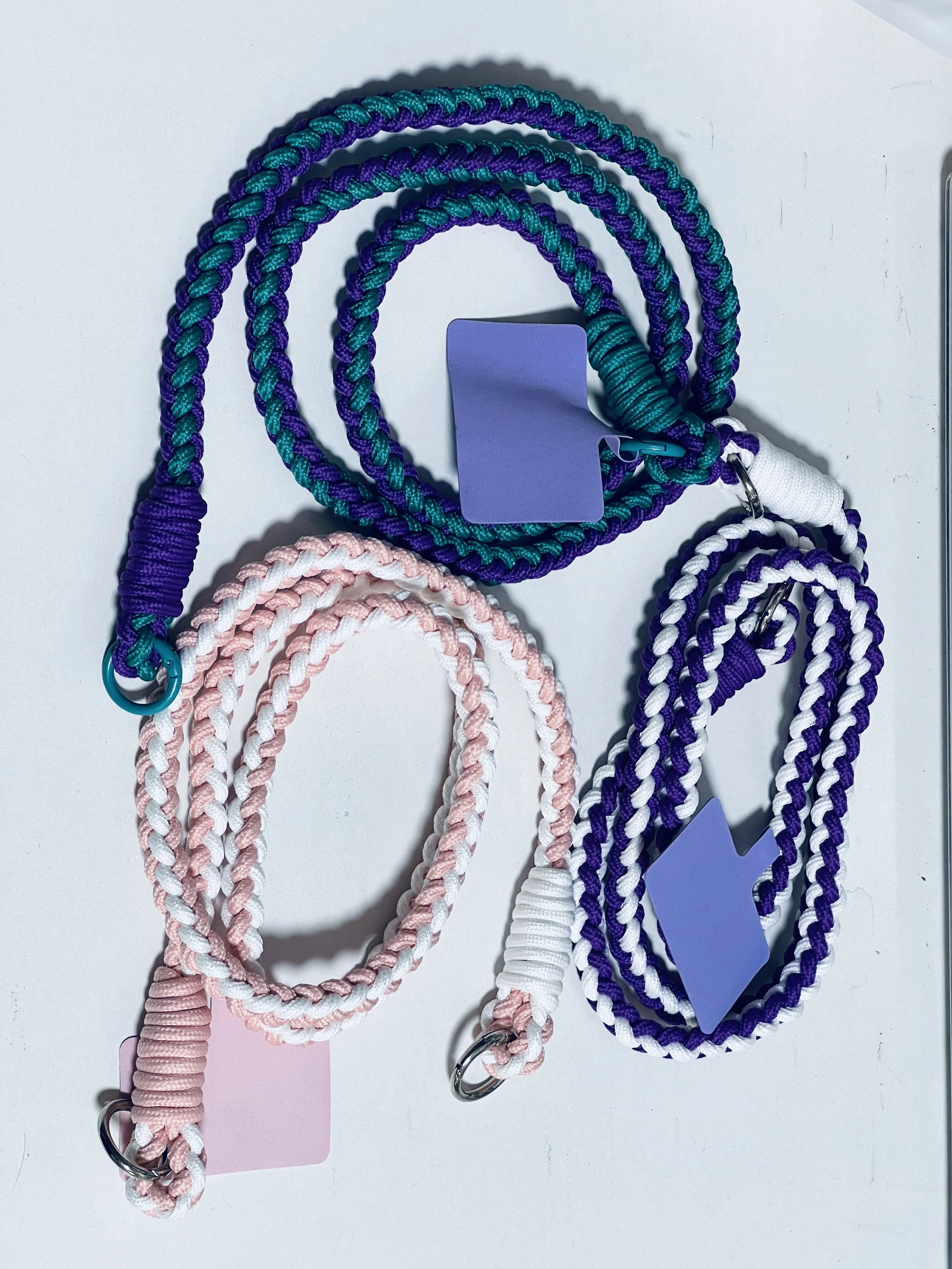 

For Mobile Phone Case Card Lanyard Anti-Loss Oblique Span Back Clip Lanyard Cable Four Strands Of Hemp Key Chain Bag Chain