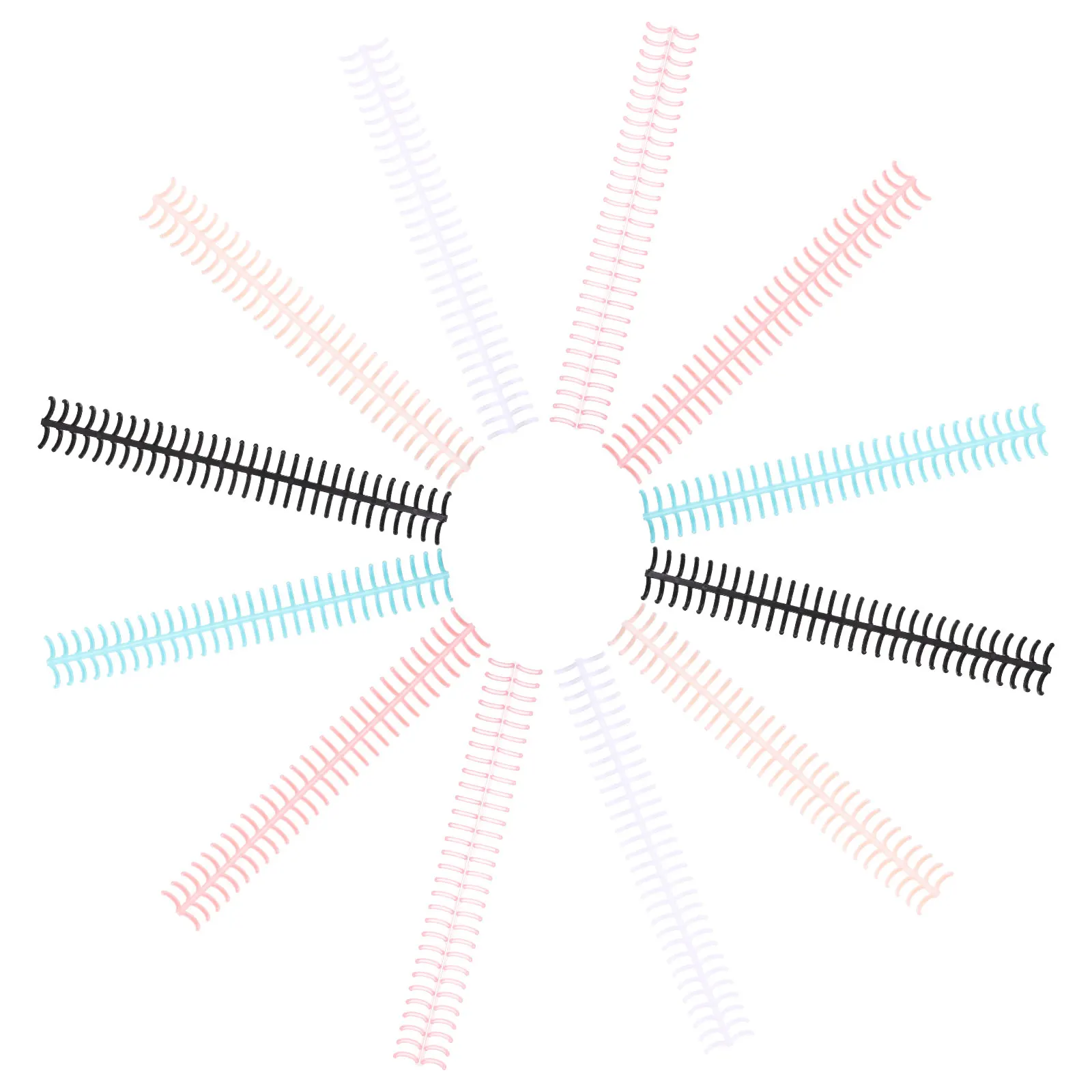 Spirales de reliure segmentées pour bricolage, 12 pièces, personnalisation de carnet de notes, reliure de bobine en spirale rétro, bobines de colonne vertébrale en plastique créatives