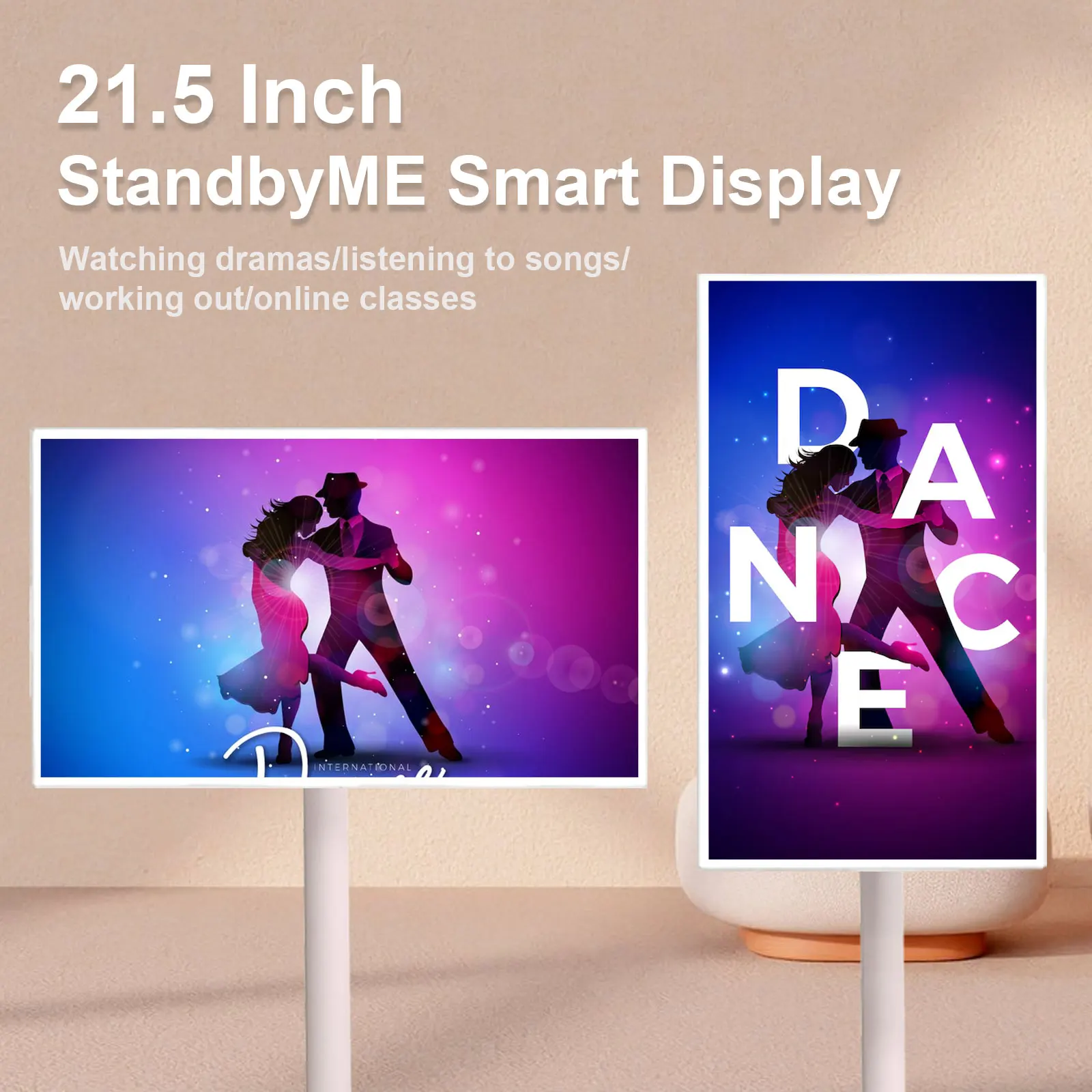 Televisor Portátil con Pantalla Táctil LED de 32 Pulgadas, Android 12, 8GB de RAM, 120Hz Full HD, para Exteriores y Camping, Pantalla JC