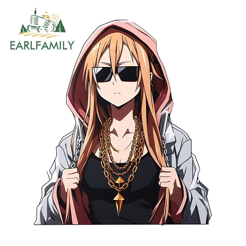 EARLFAMILY 13 سنتيمتر x 11.2 سنتيمتر ل لطيف أنيمي نظرة خاطفة الإبداعية سيارة ملصق سباق الانجراف دراجة نارية ملصق مائي باب السيارة حامي السيارات ديكور #1