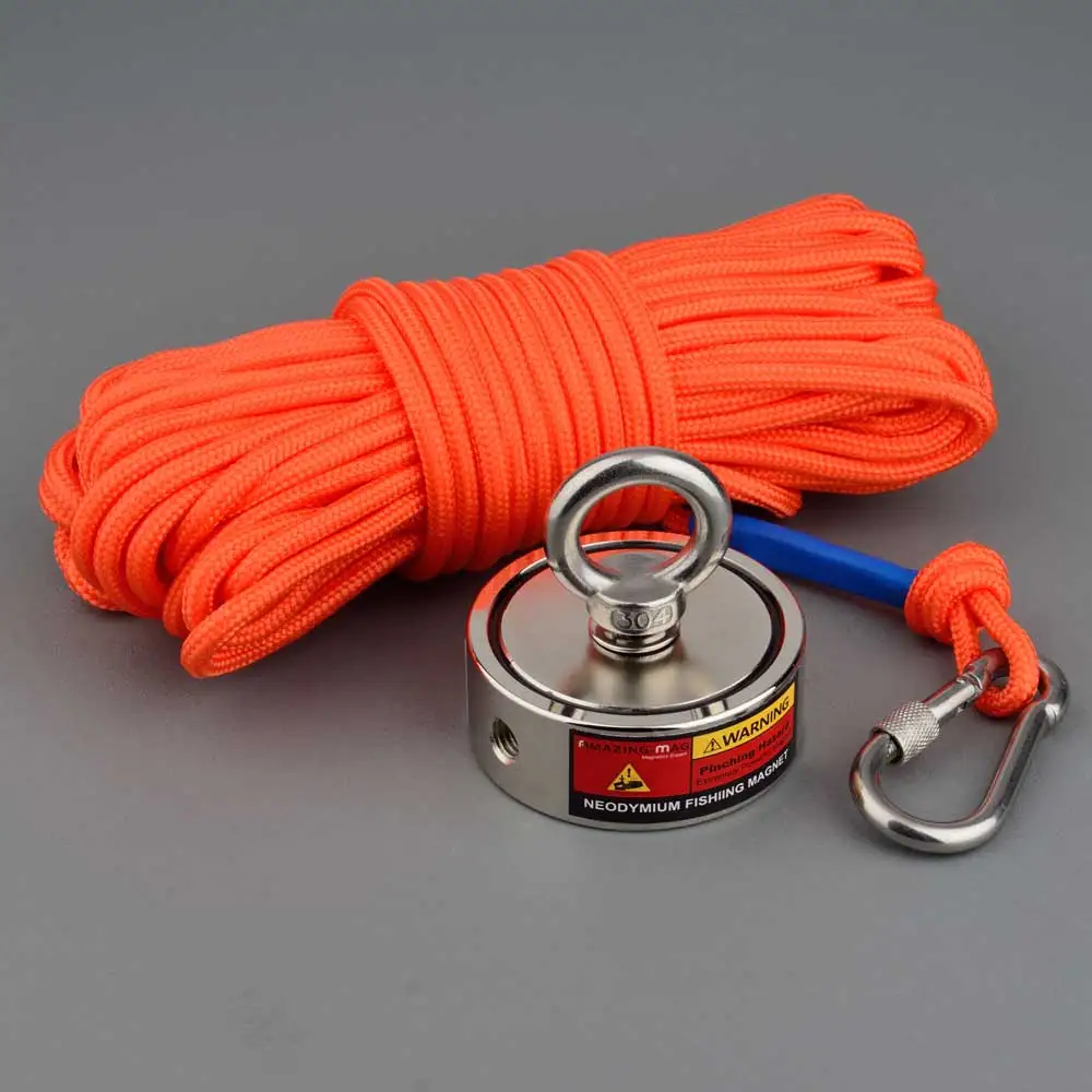 300KG TWO Side N52 Magnetic Fishing Set Detecting Salvage Holding  Magnets  Adventure Outdoor Sports Tools Xmas New Year Gift