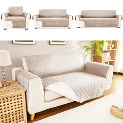 1/2/3 Seater Sofa Covers Quilted Protector Anti Slip Couch Furniture Protective Cover Home Living Room Decor For Pet Scratching