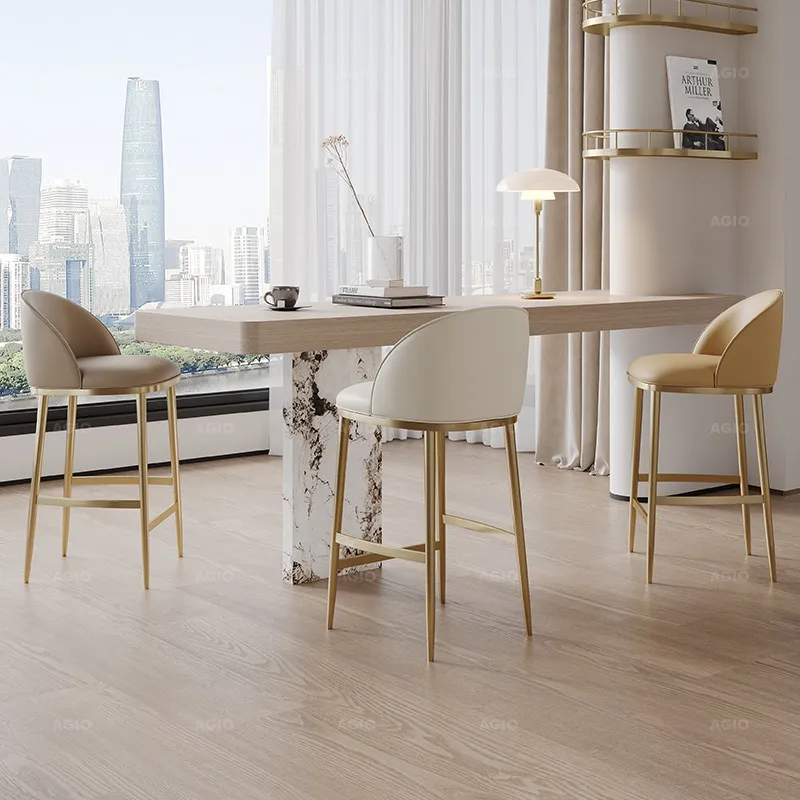 Tabourets de bar minimalistes, chaises de bar design nordique pour bureau, comptoir de cuisine, banquette confortable et moderne, meubles tendance