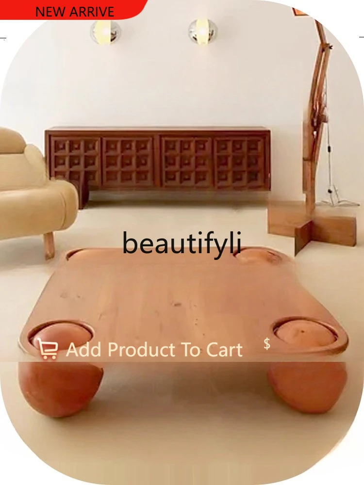 

New solid wood square antique coffee table, irregular coffee table G1218
