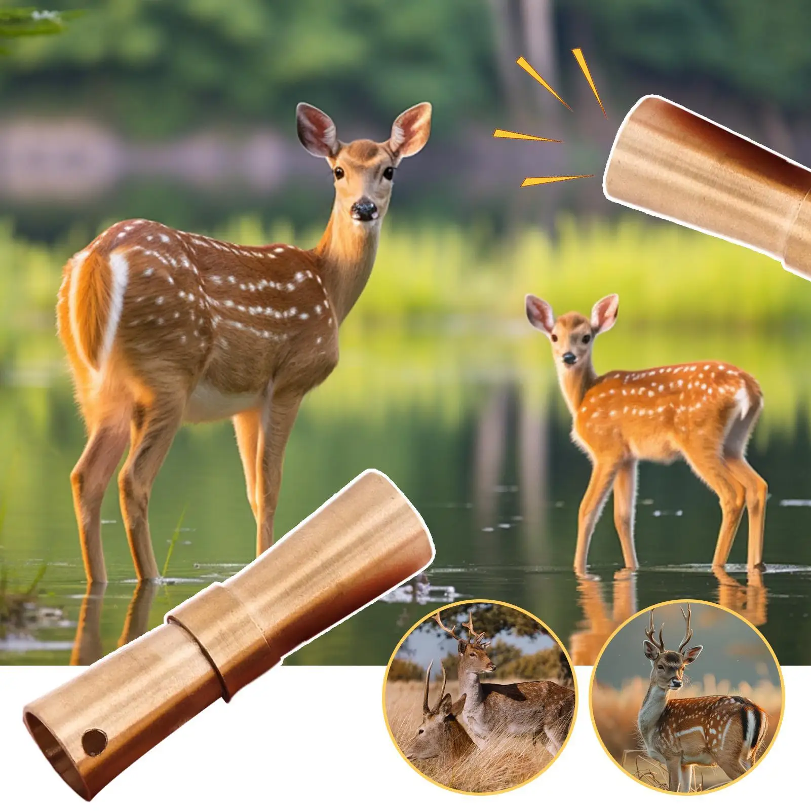 Portable Hunting Whistle Husbandry Observation Whistle Portable Deer Lure Gear For Adults Women Men Outdoor Enthusiasts Nature