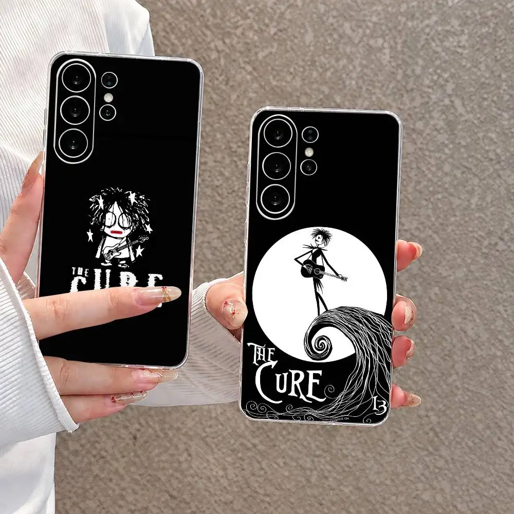Band T-The C-Cure gift Phone Case Transparent Silicone Soft For Samsung S25,S24,S21,S22,S23,S30,Ultra,S20,Plus,Fe