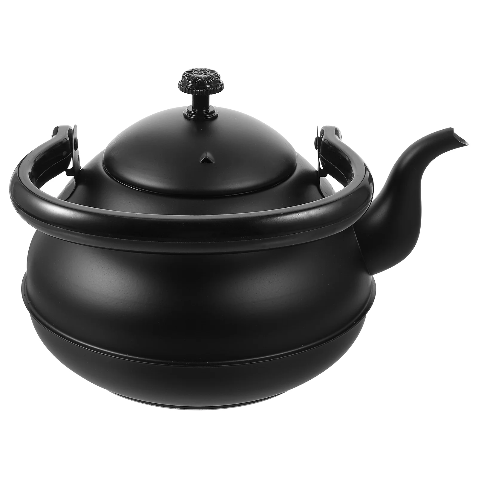 Stainless Steel Kettle 2 0L Black Ergonomic Handle Large Diameter for Tea Coffee Soup Hot Beverages Kitchen Teapot