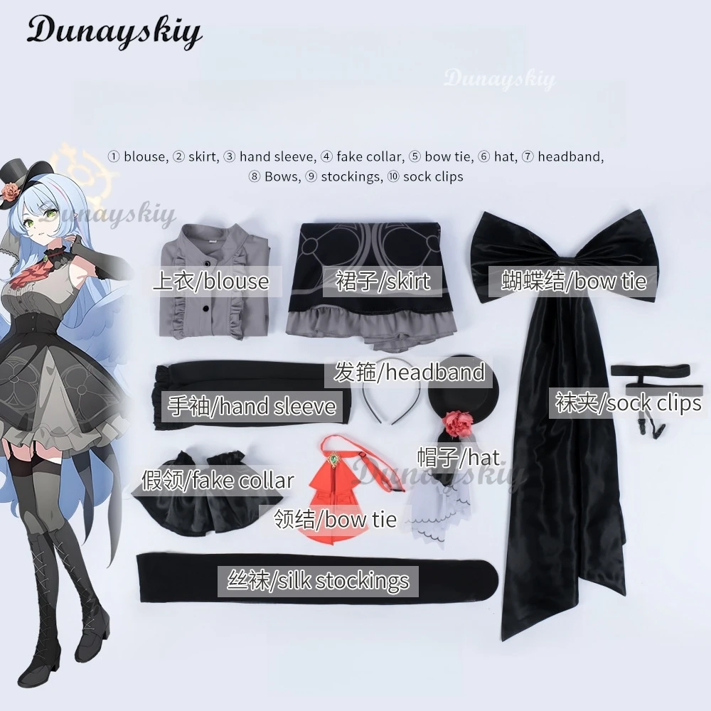 لعبة الأزرق الأرشيف Aomori الألغام رمادي داكن فستان الأميرة تأثيري حلي لوليتا شعر مستعار امرأة عيد الميلاد حفلة عيد ميلاد البدلة مخصصة