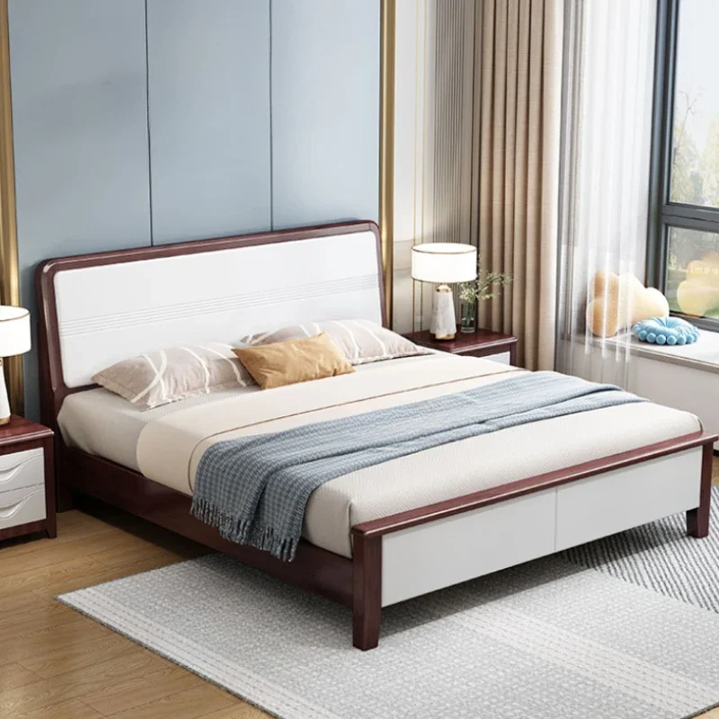 Japanese Double Bed Frame Aesthetic Designer Girl King Size Twin Bed Frame Wood Minimalist Designer Muebles Salon Furniture
