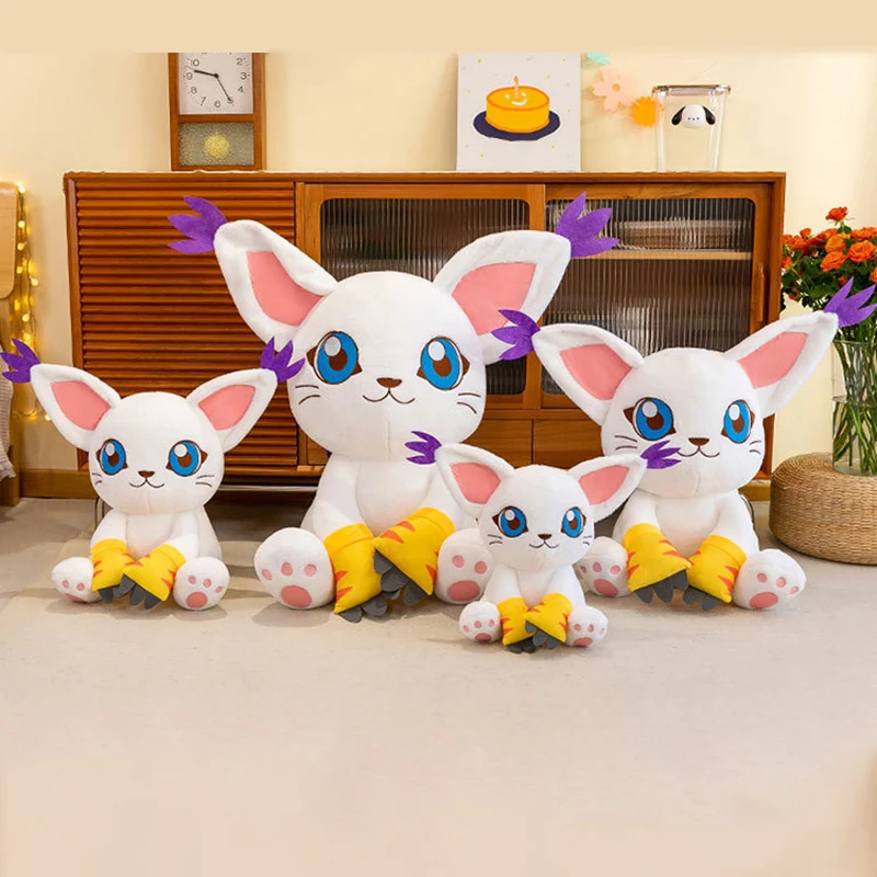 

40/55/65cm Digimon Adventure Plush Toys Tailmon Action Figure Cartoon Stuffed Sitting Position Doll Soft Room Decor Toys Gifts
