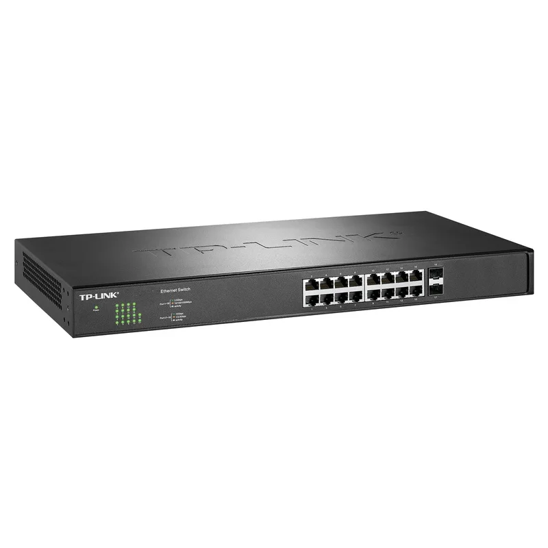 Plug&Play 16* 2500Mbps RJ45-poorts Switch, 2*10G SFP+ Uplink, 2,5 Gigabit Ethernet-netwerkswitch IEEE 802.3bz/3ab/3x/ae 16K MAC