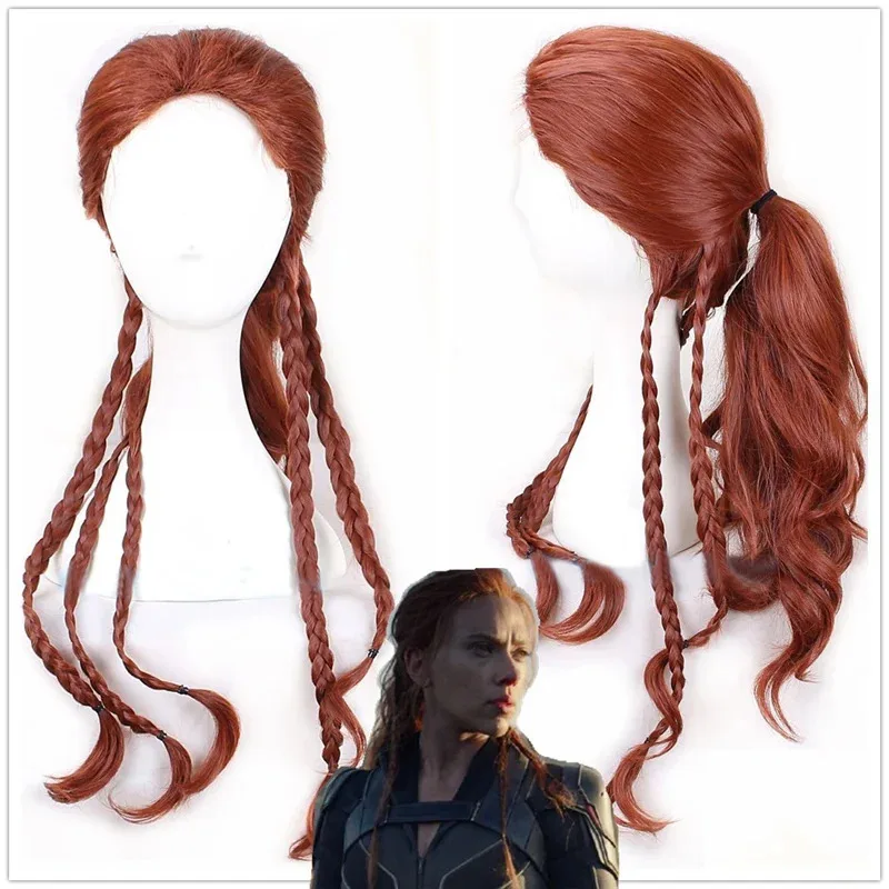 فيلم خمسة أنماط الأرملة السوداء ناتاليا أليانوفنا رومانوفا شعر مستعار تأثيري ناتاشا رومانوف مقاومة للحرارة الشعر الاصطناعية + غطاء شعر مستعار