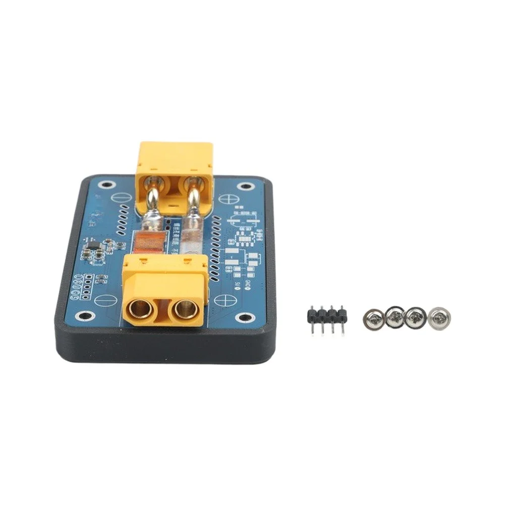 For XT90 Oriented Current Sensor Board INA228 0-100A Max 0-100V Input I2C Protocol PCB 86x54.5x19mm Black Options