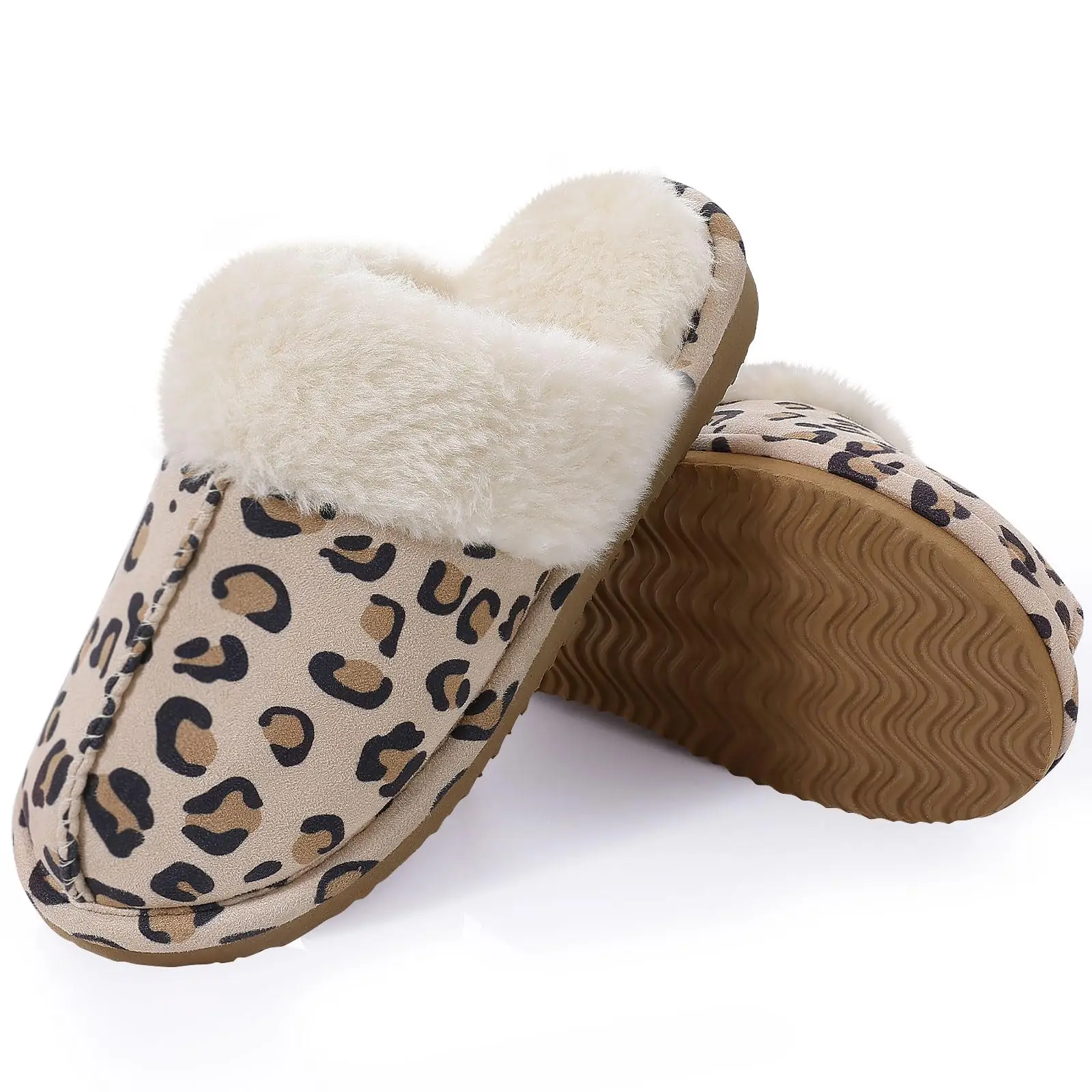 Litfun Women\'s Fuzzy Memory Foam Slippers Fluffy Winter House Shoes Bedroom Warm Plush Slippers Outdoor New Fashion Fur Slippers