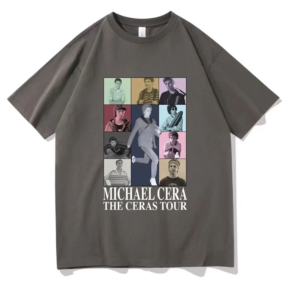 Michael Cera Fashion Tshirt The Ceras Tour Print Clothes T-shirt Oversized Unisex Summer Short Sleeve Casual T Shirts Streetwear