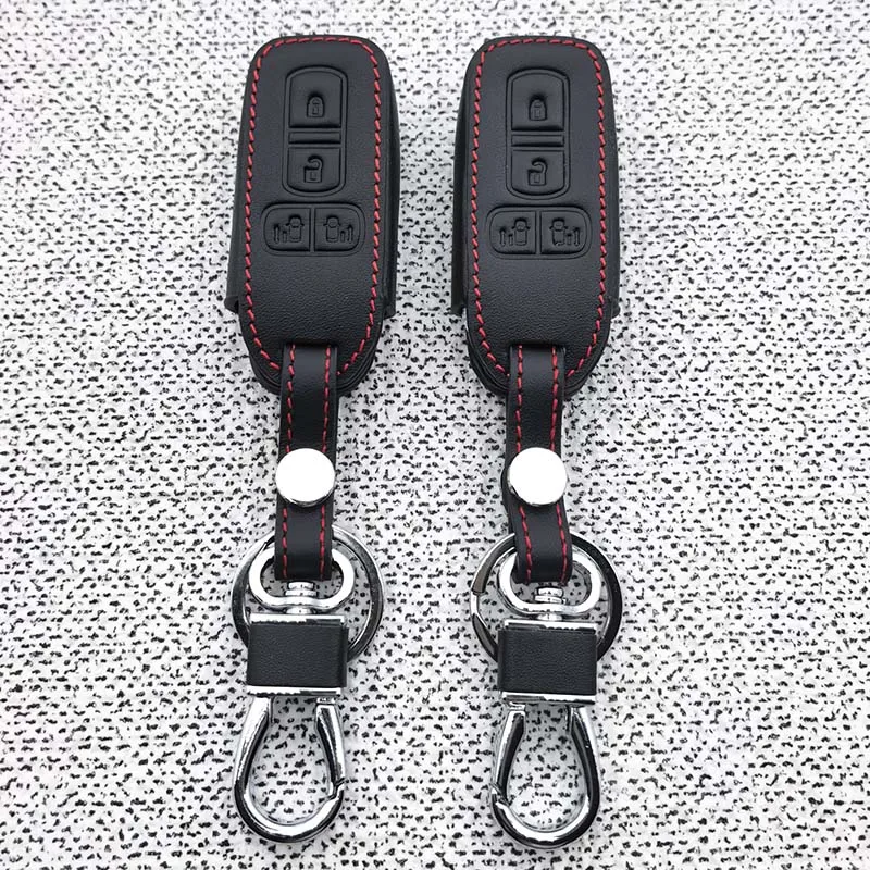 Leather Motorcycle Remote Key Cover Case Protector for Honda N-one N-BOX N Wagon Plus Sliding Doors Keypad Accessories Shell