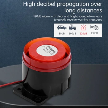 BJ-1K 홈 보안 경보 12/24V 220V 소리 및 빛 경보 도난 방지 경보 시스템 보안 보호 야외 커뮤니티 부저