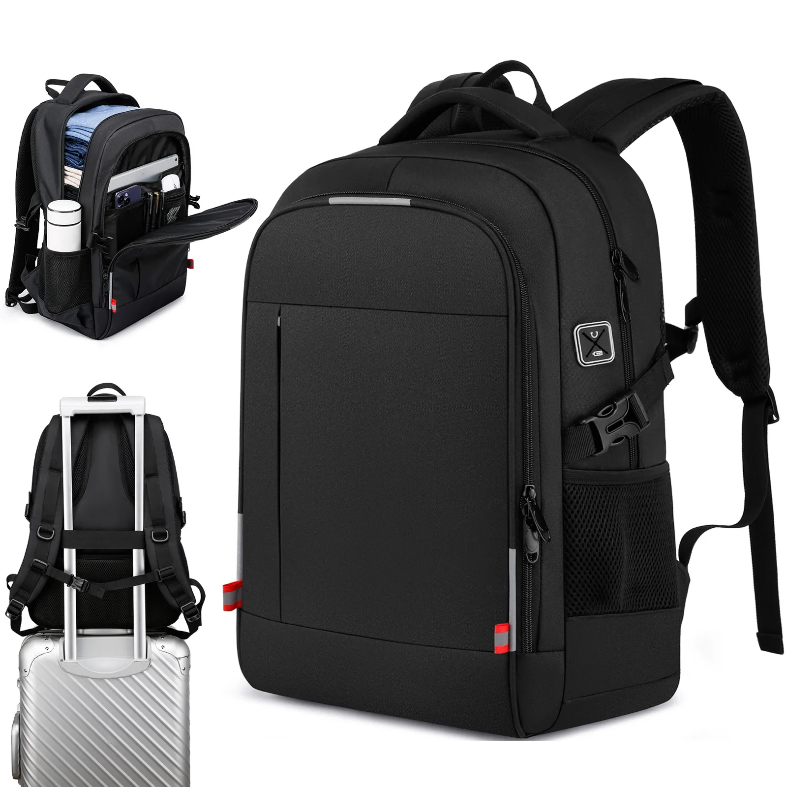 Laptop backpack for leisure travel and mountaineering