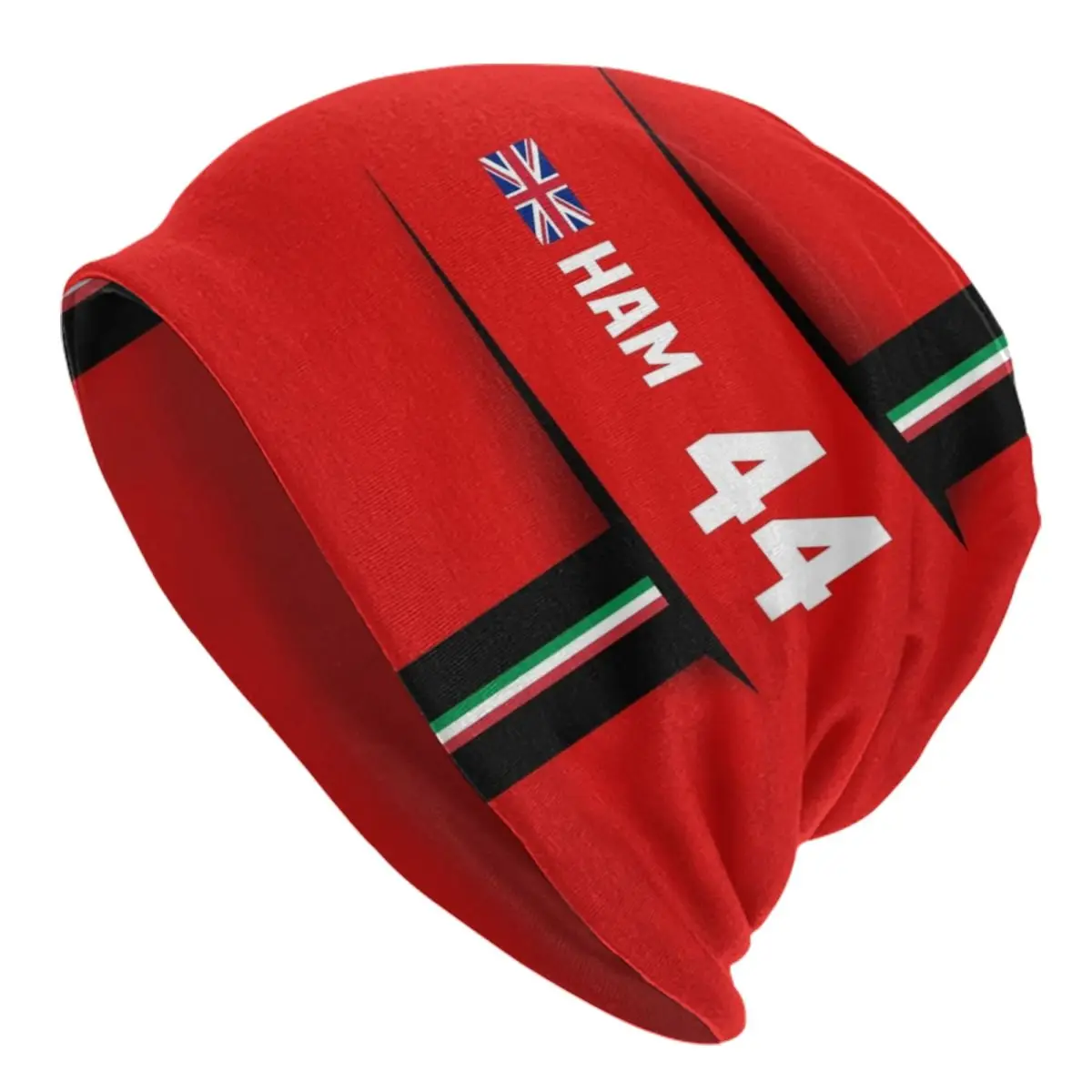 مخصص F1 44 لويس هاميلتون بيني قبعات الرجال النساء للجنسين الهيب هوب شتاء دافئ متماسكة قبعة الكبار البريطانية سباق بونيه القبعات #1