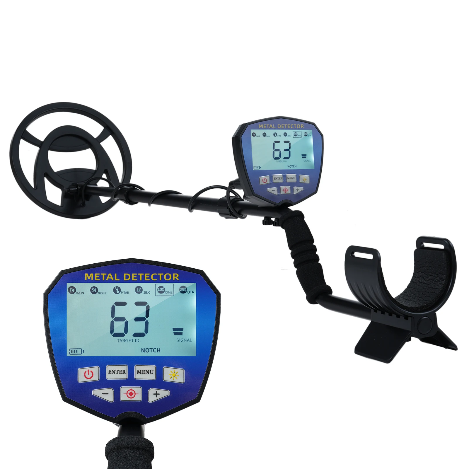 

Metal Detector for Adults Professional Gold and Silver Detector with LCD Display High Accuracy Waterproof Search Coil 3 Modes