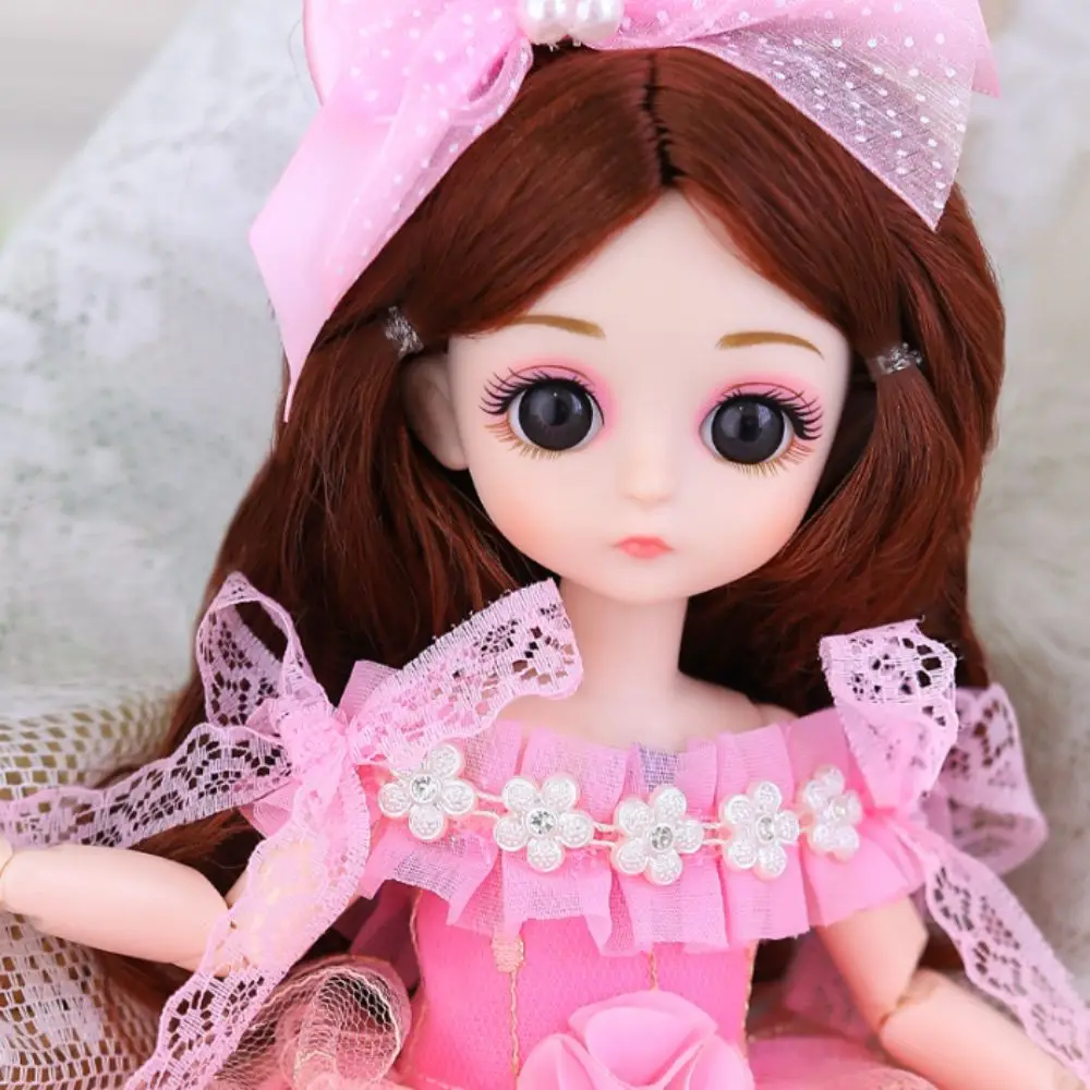 Attractive Eyes Multiple Movable 30cm Bjd Doll Jointed Flexbility Long Hair Princess Dress Up BJD Dolls Exquisite Anime