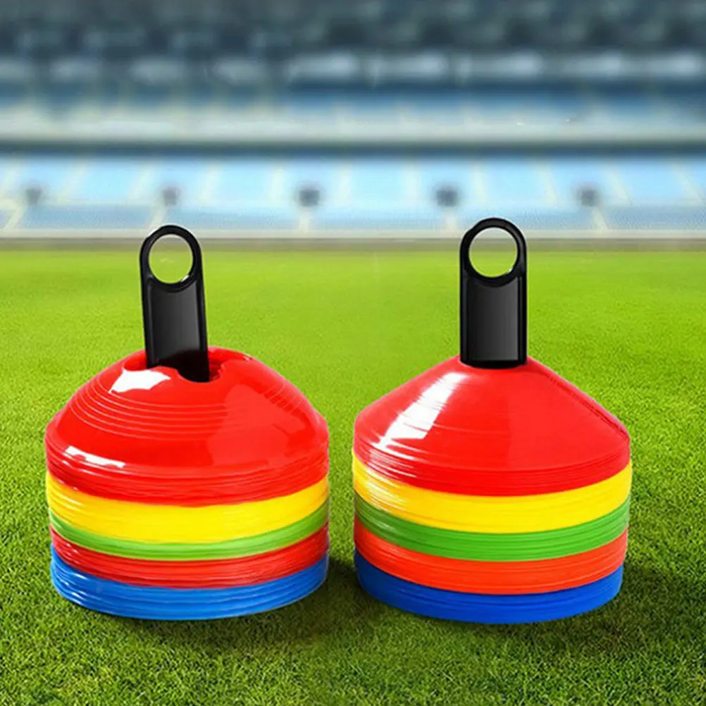 6Pcs Soccer Cones Storage Stands Heavy Duty PP Disc Cone Holder Rack Portable Foldable for Football Practice Skateboarding