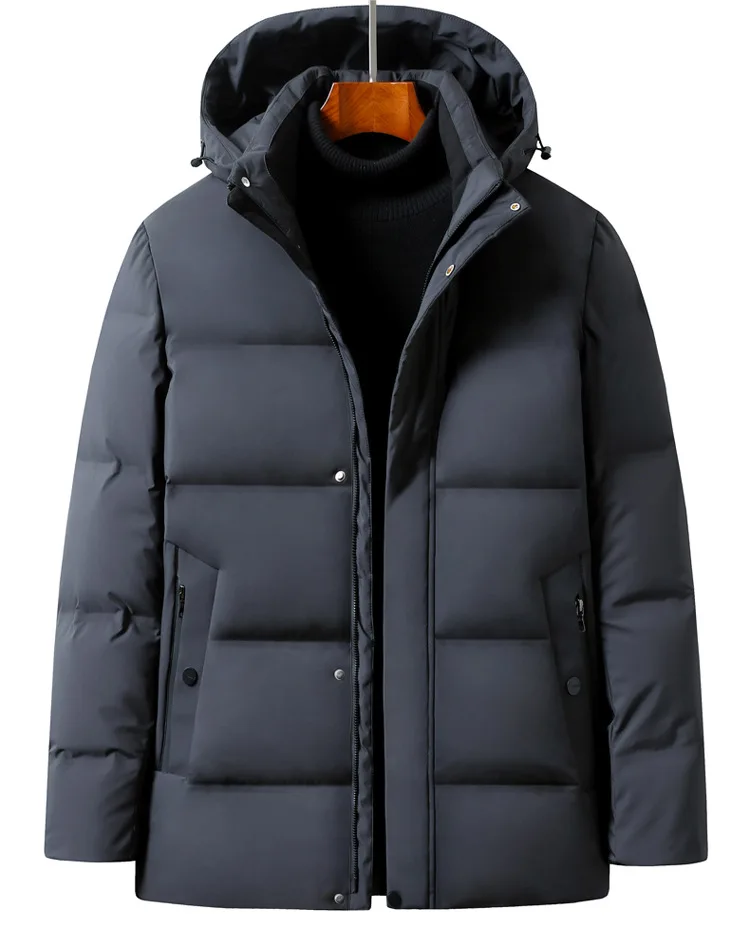 Men's Down Coats And Parkas Warm Winter Down Jacket Hooded High Quality Puffer Jacket Man Snow Peak Windproof Luxury Padding