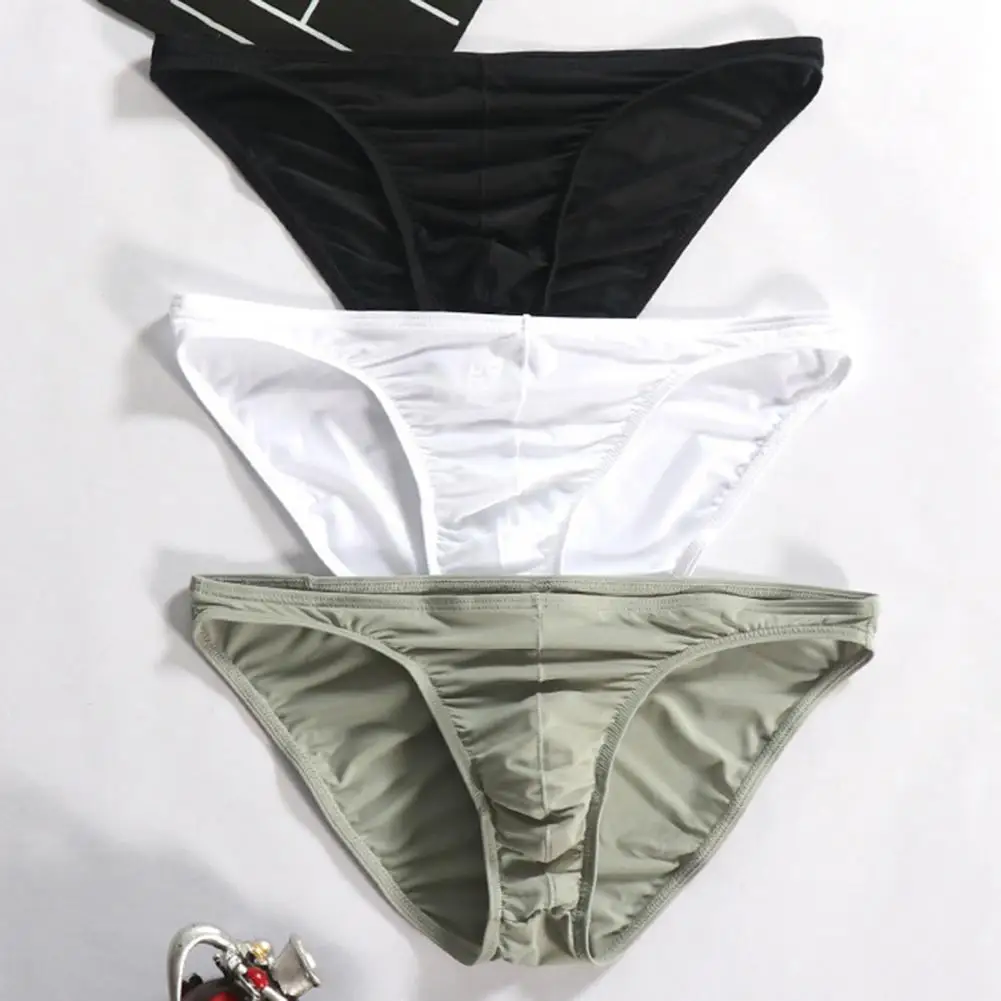 

Men Briefs Men Underwear Men's Low-rise U-convex Briefs High Elasticity Solid Color Breathable Comfort Underwear for Ultimate