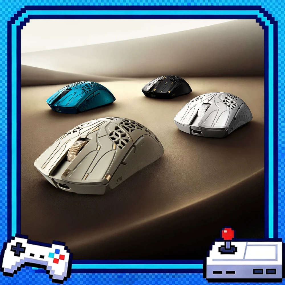 ATK Blazing Sky Phantom Mouse Hollow Carbon Fiber Composite Mouse Duo Mode Wireless Gaming Mice 8000Hz,PAW3955,Nordic54LM20