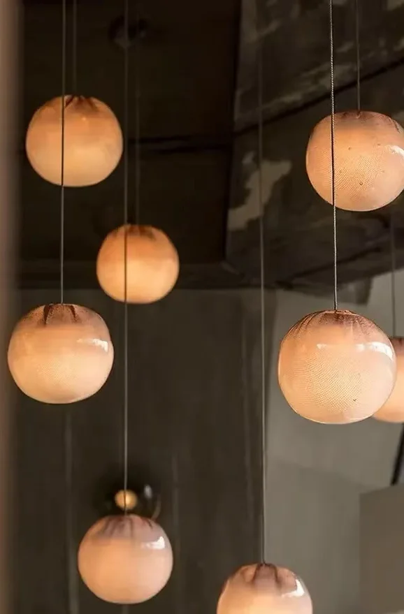 

BOSSEN Nordic Modern Dimmable Chandelier Glass ball Pendant Light Lustre Adjustable Chain for Villa Hotel Home Interior Decor