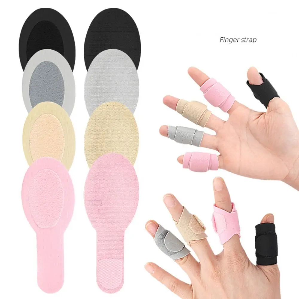 5PCS Lycra Cloth Finger Splint Black Grey Beige Pink Adjustable Finger Support Brace Tie Strap Bandage Sports Safety