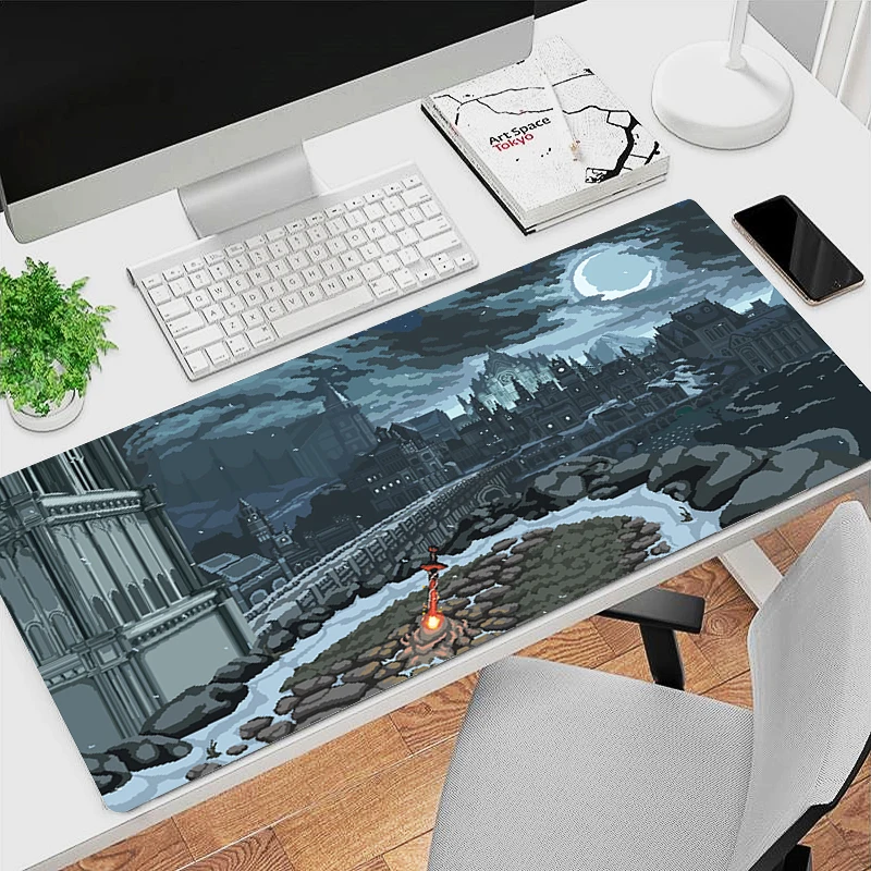 

Pixel Art City 900x400 Mouse Pad Office PC Kawaii Anime Keyboard Mousepad Laptop Gaming Accessories Game Cabinet Desk Mat Carpet