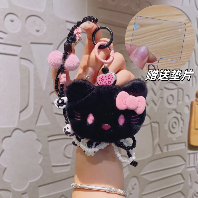 Leuke Kitty Pluche Sleutelhanger Cartoon Anime Kitten Pluche Pop Meisje Rugzak Hanger Kleurrijke Telefoon Ketting Decoratie Kerstcadeau