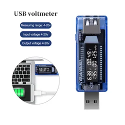 Compteur de puissance et voltmètre USB, détecteur de tension, capacité d'alimentation électrique, testeur de tension, indicateur d'énergie, détecteur d'ampèremètre, 3 en 1