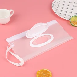 Eco-Friendly Baby Wipes Box Reusable Cleaning Wipes Carrying Bag Fashion Carrying Bag Clamshell Snap Strap Wipe Container Case