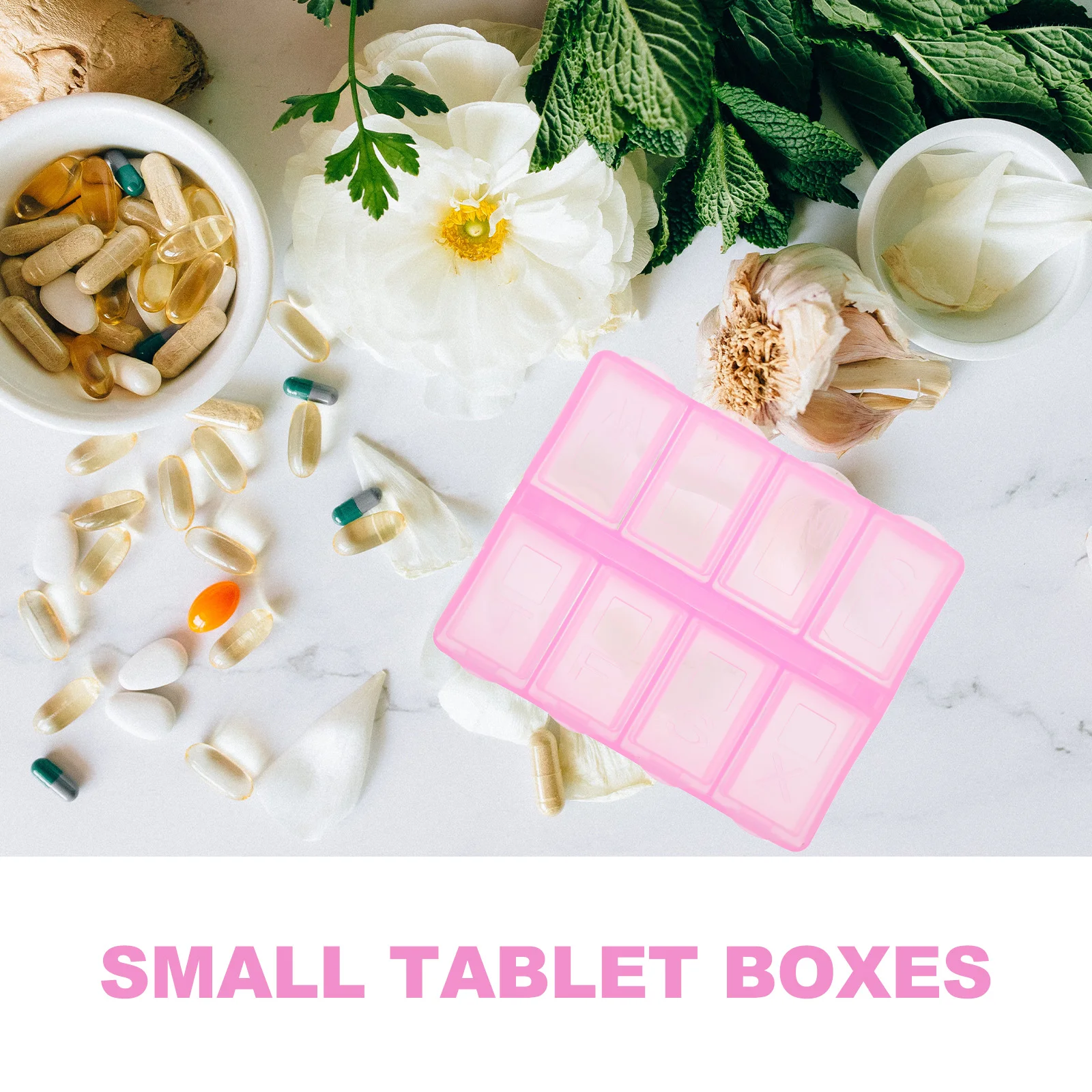 

5Pcs Pill Organizer Storage Box Small Tablet Container Travel Portable Medicine Case Airtight Daily Use Compact